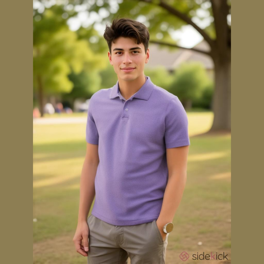 Purple Men's Polo Shirt - Small